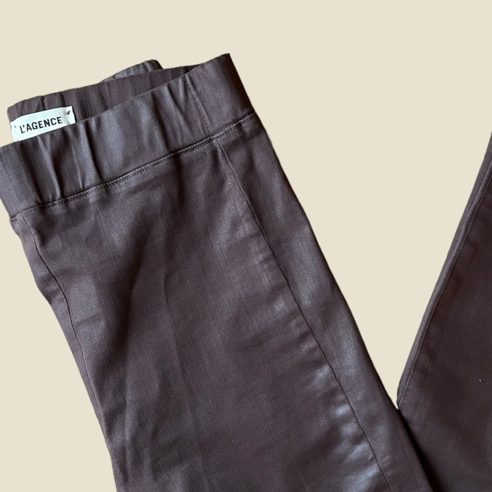 L’AGENCE Rochelle Coated Pull On Pants